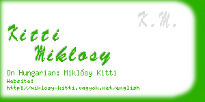kitti miklosy business card